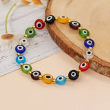 Go2boho Evil Eye Bracelet Women 18K Plated Bead Jewelry Rainbow