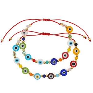 Go2boho Evil Eye Crystal Beads Bracelets For Women Boho Jewelry