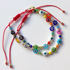 Go2boho Evil Eye Crystal Beads Bracelets For Women Boho Jewelry
