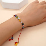 Colorful Evil Eye Glass Bead Bracelets for Women