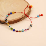 Colorful Evil Eye Glass Bead Bracelets for Women
