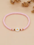 Go2boho Flowers Clay Bracelets Elasticity Bangle Bracelet for Women