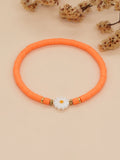 Go2boho Flowers Clay Bracelets Elasticity Bangle Bracelet for Women
