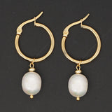 Go2boho Freshwater Pearl Earrings Stainless Steel Christmas Jewelry