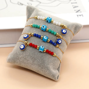 Go2boho Glazed Eye Bracelet Red Crystal Choker Jewelry Gift