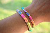 Go2boho Heishi Friendship Bracelet Polymer Clay Beads Rainbow Colorful