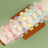 Colorful Charm Star Copper Beaded Bracelets for Women