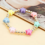Colorful Charm Star Copper Beaded Bracelets for Women