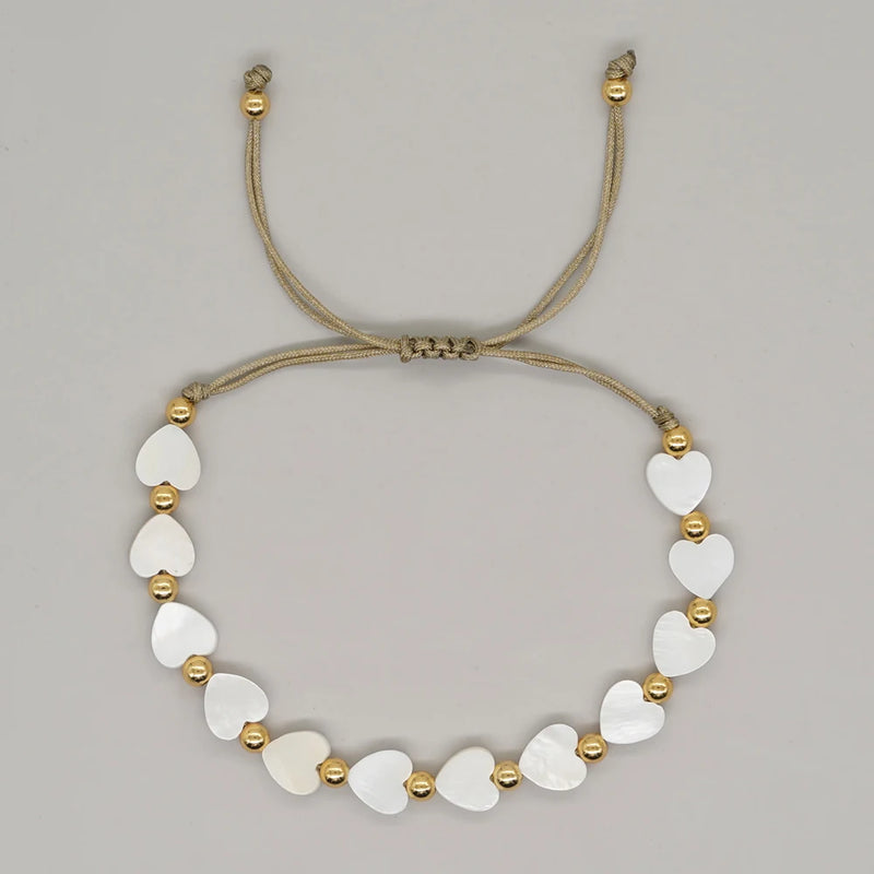 Go2boho Mother of Pearl Shell Bracelet Summer Bohemia Jewelry Bracelet