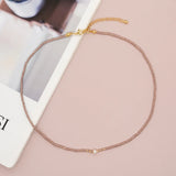 Boho Seed Bead Pearl Choker Necklace Summer Fashion