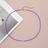 Boho Seed Bead Pearl Choker Necklace Summer Fashion