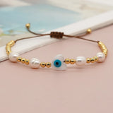 Go2boho Evil Eye Charm Bracelet 18K Plated Beaded Bracelets For Women