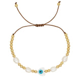Go2boho Evil Eye Charm Bracelet 18K Plated Beaded Bracelets For Women