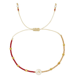 Go2boho Friendship Bracelets For Women Shell Letter A-Z Charm Summer Gift