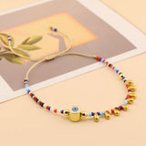 Colorful Seed Bead Evil Eye Friendship Bracelet Women Boho Jewelry