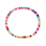 Colorful Heishi Plated Bracelet for Women - Boho Summer Beach Jewelry