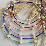Boho Summer Choker Freshwater Pearl Necklace