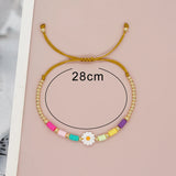 Daisy Charm Heishi & Plated Bead Friendship Bracelet - Summer Boho Gift