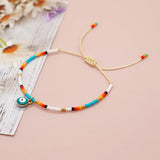 Go2boho Evil Eye Charm Seed Bead Bracelet, Boho Jewelry