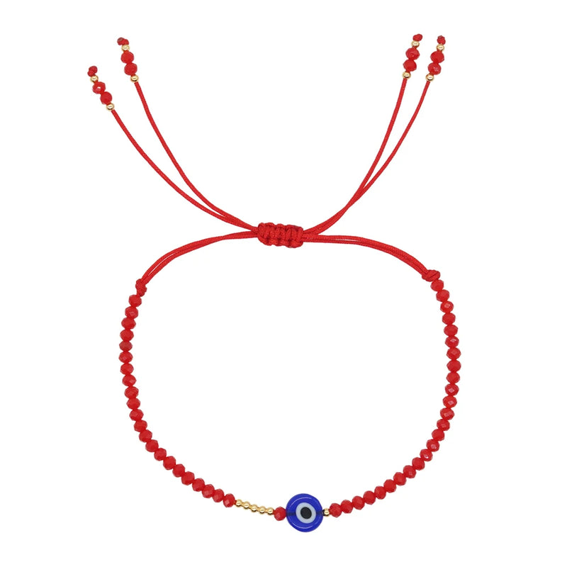 Go2boho Evil Eye Red Crystal Bracelet For Women