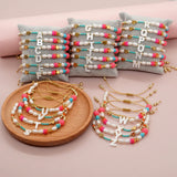 Go2boho Plated Bracelet Women Fresh Water Pearl Heart Star Shell A-Z Charm