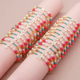 Go2boho Plated Bracelet Women Fresh Water Pearl Heart Star Shell A-Z Charm