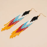 Go2boho Tassel Fringe Earrings Ethnic Beadwork Jewelry
