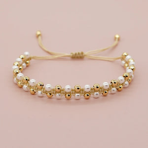 Minimalist Pearl Bead Bracelet, Summer Jewelry
