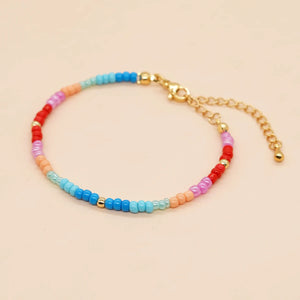 Go2boho Rainbow Bead Bracelets Women Boho Beach Jewelry