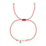 Boho Martis Greek March Bracelet - Heart & Star Turquoise Bead