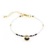 Boho Seed Bead Bracelets Chain Evil Eye Charm Summer Jewelry