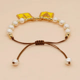 Go2boho Pearl Beaded Bracelet Ins Fashion Summer Love Heart Charm Y2K