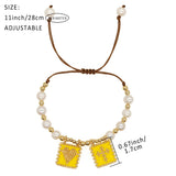 Go2boho Pearl Beaded Bracelet Ins Fashion Summer Love Heart Charm Y2K