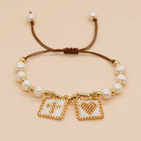 Go2boho Pearl Beaded Bracelet Ins Fashion Summer Love Heart Charm Y2K