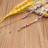 Go2boho Rainbow Colorful Smiley Heishi Necklaces for Women