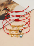 Red Friendship Bracelet Evil Eye Star Love Heart Charm Gift For Her
