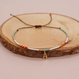 Boho Beach Charm Bracelets - A-Z Plated - Women's Friendship Jewelry