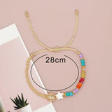 Go2boho Beach Shell Star Jesus Cross Bracelet Plated Boho Charm