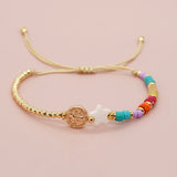 Go2boho Beach Shell Star Jesus Cross Bracelet Plated Boho Charm