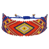 Go2hobo Woven Evil Eye Bracelet Ethnic Beads Women's Greek Jewelry