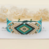Go2hobo Woven Evil Eye Bracelet Ethnic Beads Women's Greek Jewelry