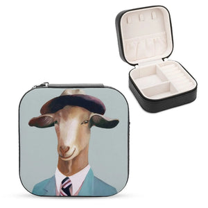 Goat Jewelry Storage Box Square Earrings Ring Pendant Display