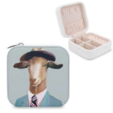 Goat Jewelry Storage Box Square Earrings Ring Pendant Display