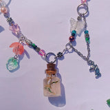 Goblincore Flower Jar Necklace | Fairycore Fairy Grunge