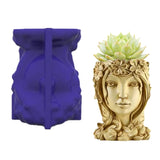 Goddess Concrete Silicone Pot Mold DIY Flower Pots Mould