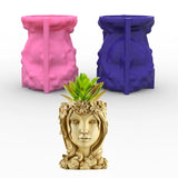 Goddess Concrete Silicone Pot Mold DIY Flower Pots Mould