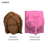 Goddess Gypsum Flower Pot Silicone Mold Vase Cement Candle Holder