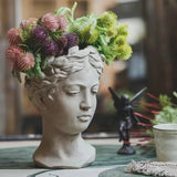 Silicone Resin Mold for Goddess Gypsum Flower Pot