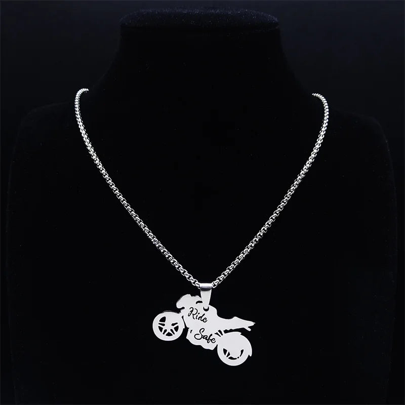 Godfather Motor Bicycle Stainless Steel Chain Necklace