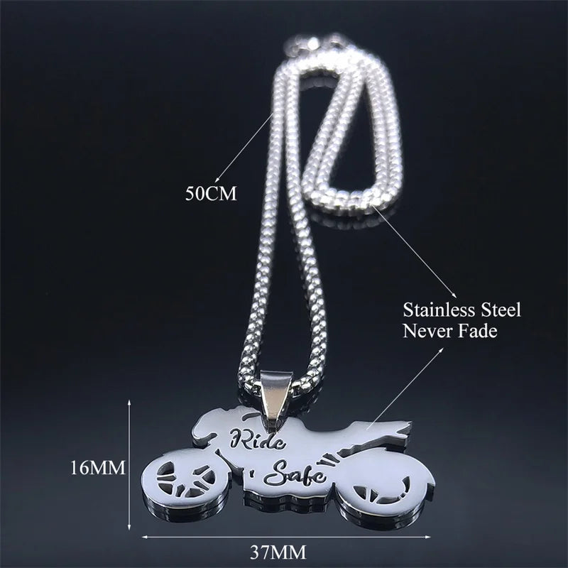 Godfather Motor Bicycle Stainless Steel Chain Necklace